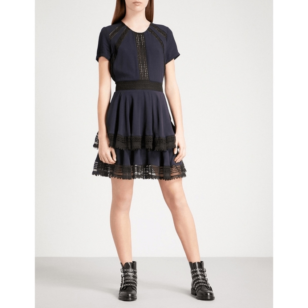 Maje Raglia Dress in Marine